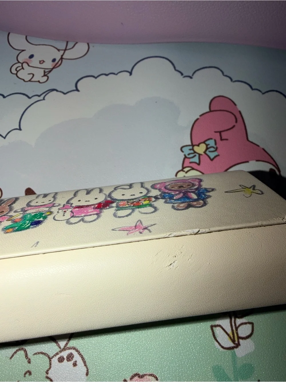🐰New with minor scuff bunny reading glasses/slim sunglasses case - Picture 5 of 5